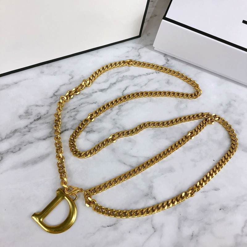

2020 cinto corrente da de luxo marca d carta ouro metal cintos para as mulheres borla ketting riem ceinture femme vestido cintura, Black