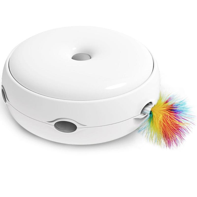

3Pcs Pet Automatic Cat Interactive Toys Replace Feather Electronic Rotating Toy Replace Feather
