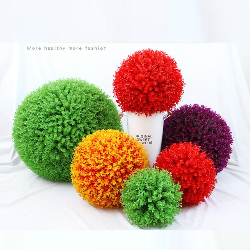 

25/30/35/45/55/65cmGreen Artificial Plant Ball Topiary Tree Boxwood Wedding Party Home Outdoor Decoration Plants Grass ball1, 10cm style19