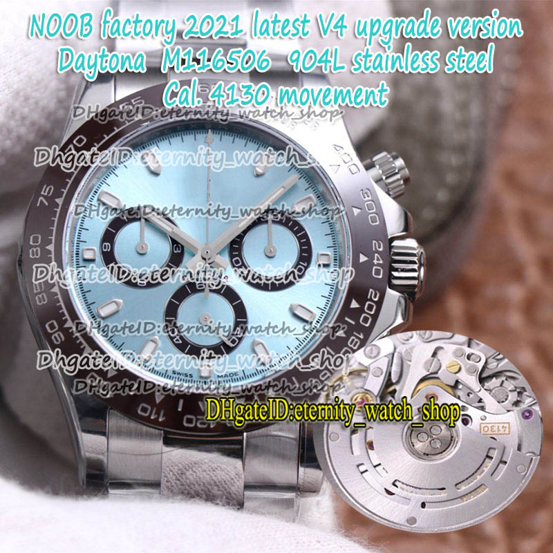 

2021 NF V4 version 904L Steel Case Bracelet CAL.4130 SA4130 Chronograph Automatic Chestnut Brown Ceramic Bezel Mens Watch 116506 eternity, Card + book