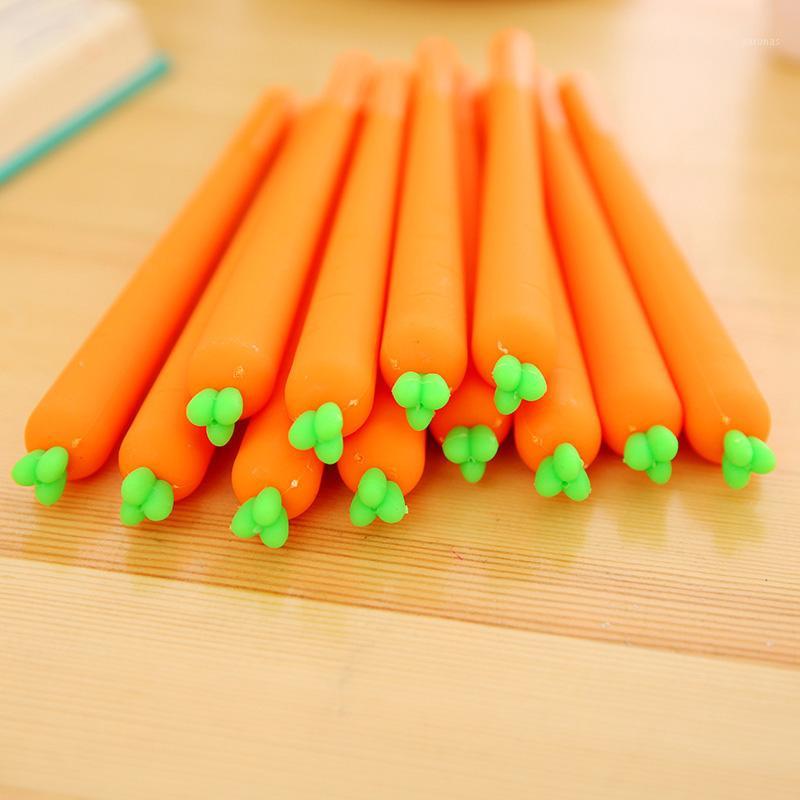 

1PC Cute Carrot Pens Novelty Neutral Pens Kawaii 0.5mm Gel For Kids Gift School Office Supplies Stationery1
