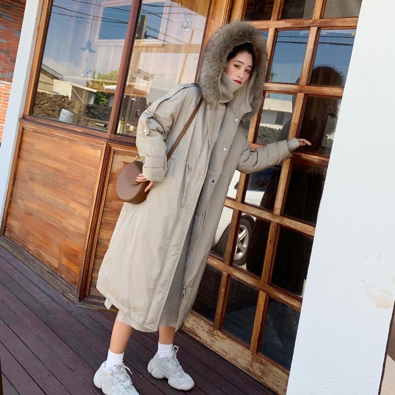 

In the fall and winter of cotton-padded jacket female tide thickening cotton-padded jacket long loose coat2020 new hot, Black