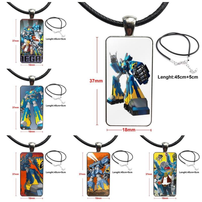 

Necklace Fashion Long Chain With Rectangle Necklace Jewelry For Women Girls Vintage Cartoon Megas Xlr