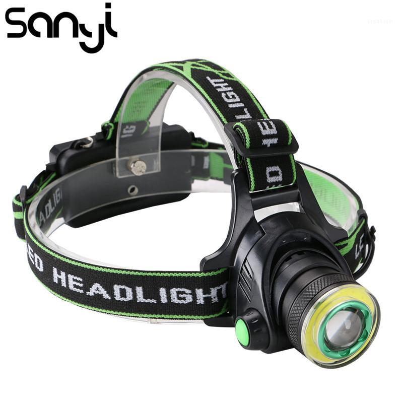 

SANYI 1*XML-T6+1*COB LED Headlamp 90 Degree Rotatable Headlight 4 Modes Bright Head Torch Lamp Lanterna for Camping Cycling1