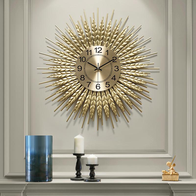

Wall clock living room modern minimalist fashion mute clock creative iron wall watch porch aisle art deco
