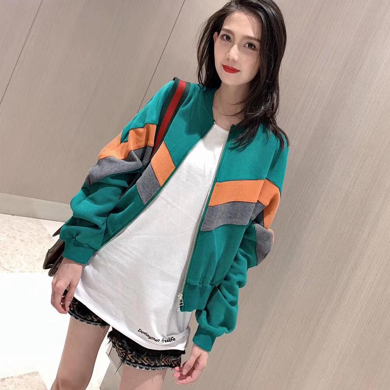 

Women' 2020 new casual sports Baseball Jacket Jacket Women' spring and autumn loose, Polychromatic