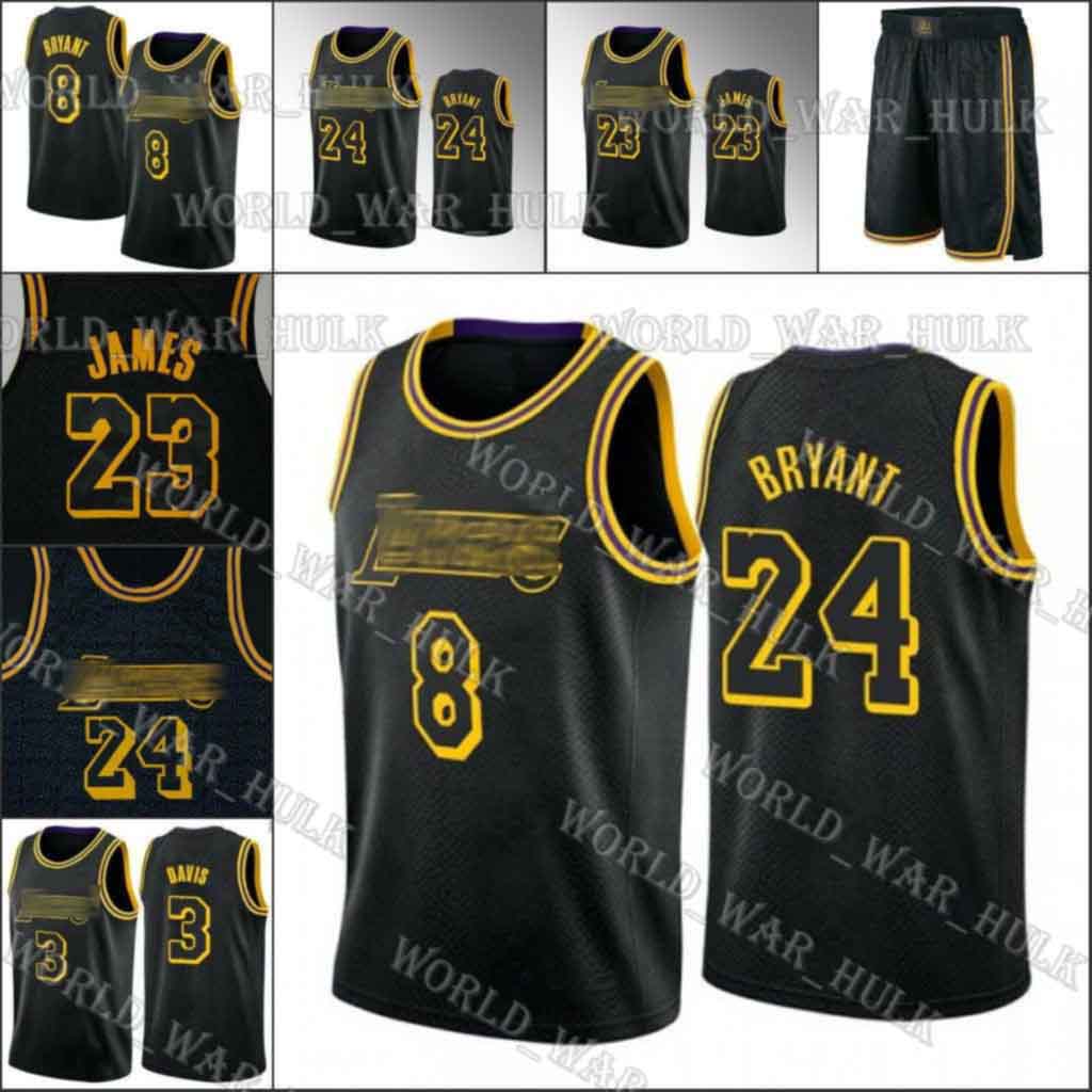 

24 8 33 Bryant Jersey LeBron 23 James 6 Los Angeles Lakers Kobe Anthony Kyle Davis Kuzma Lower Merion Black Mamba Basketball, Blue;black