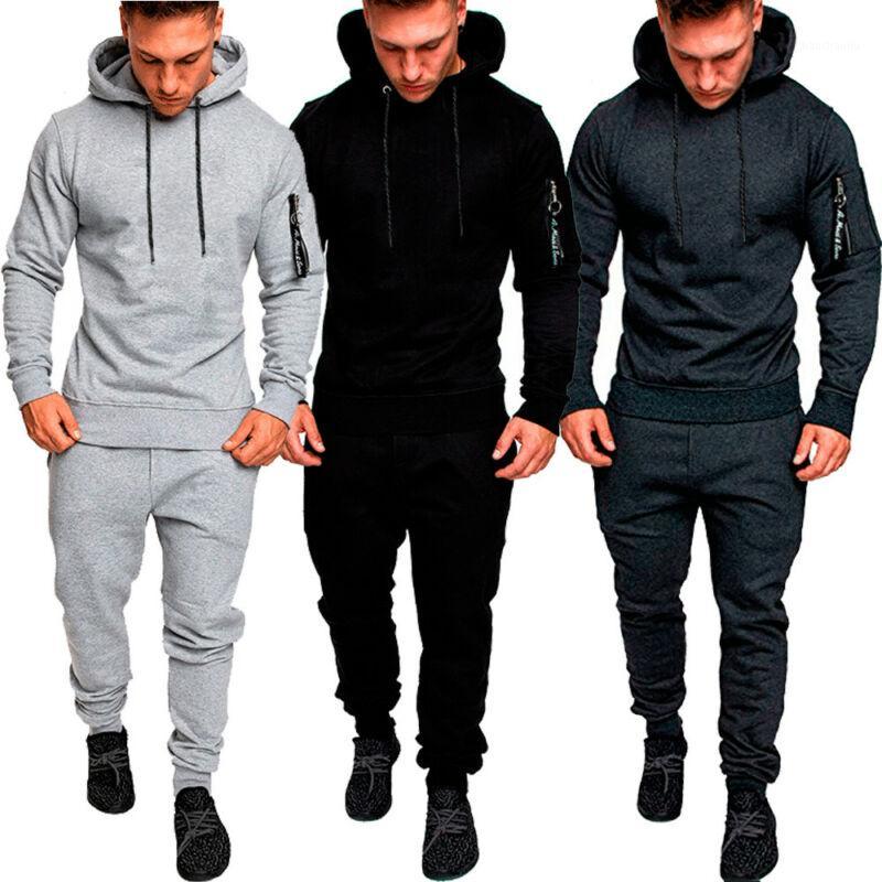 

Autumn Mens Tracksuit Top Bottom Sport Jogging Sweat Suit Trousers Pant Hoodie Coat -2XL1, Black pants
