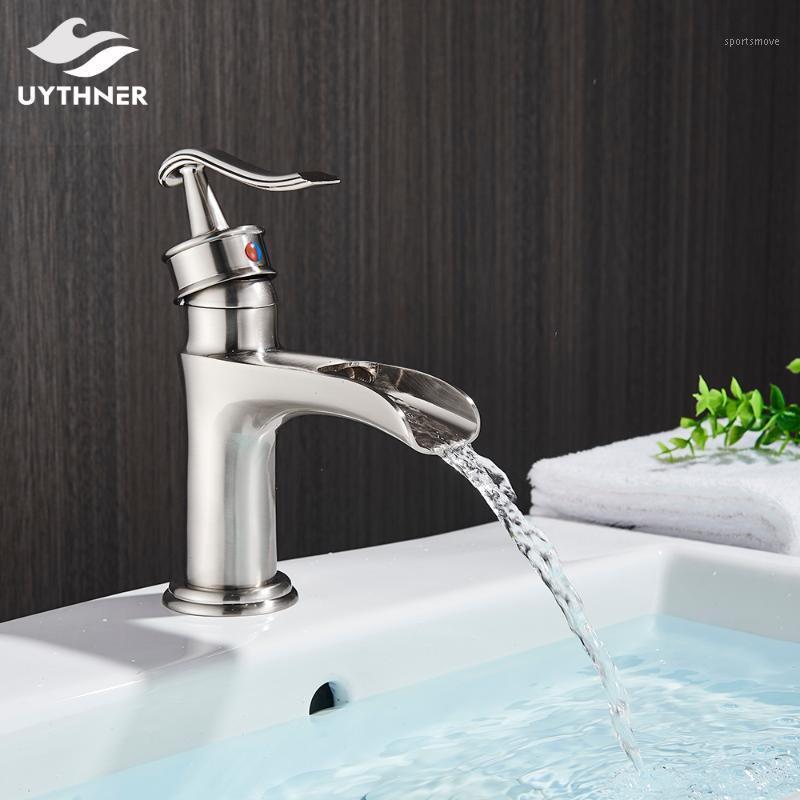 

Brushed Nickel Basin Faucets Bath Basin Sink Mixer Taps Bathroom Brass Taps Black Brozne Faucet Cold Hot Water Mixer1