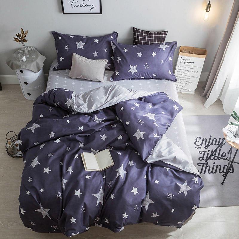

Star Style Bedding Set Luxury Bedding Set King Size Double Bed Household, White