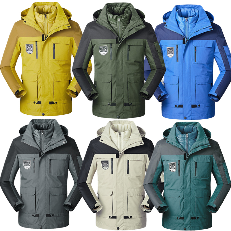 

3 In 1 Windbreaker Men Winter Hiking Jacket Women Outdoor Camping Trekking Climbing Coat For Waterproof Windproof Hiking Jackets 201128, Women-ivory white