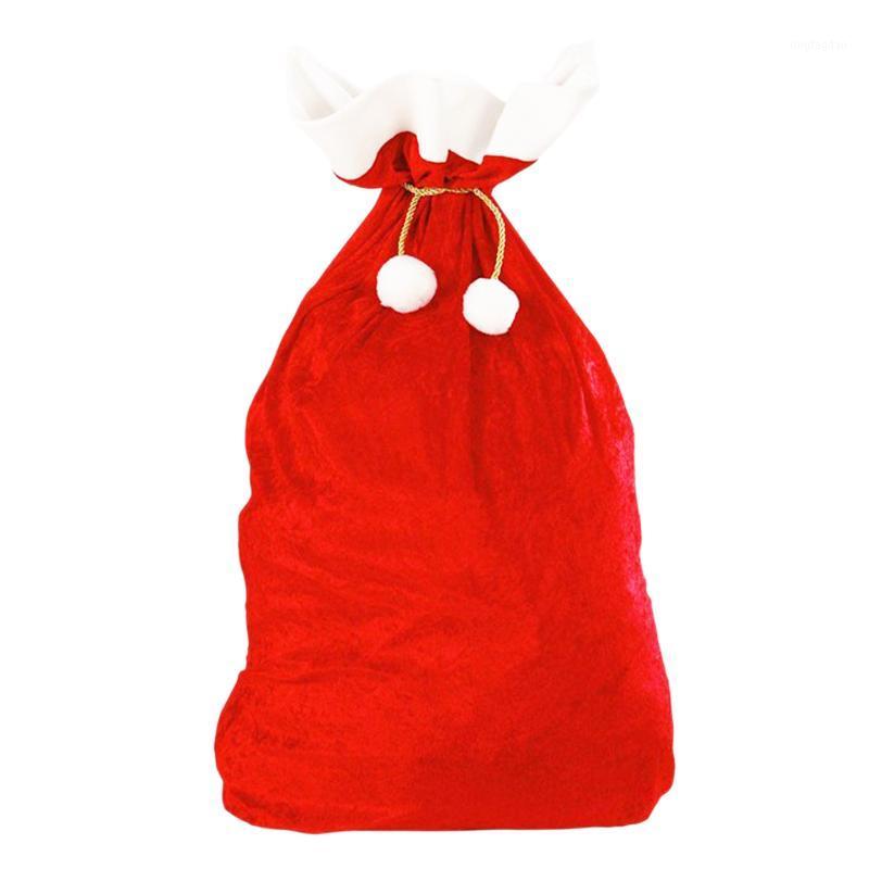 

70x50cm Red Santa Claus Gift Bags Large High-grade Gold Velvet Super Soft Candy Bags Santa Claus Christmas New year gift1