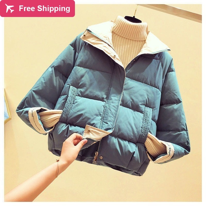 

Women parka outwear casual autumn with winter jacket women' woman' hoodie clothing 2020 thick hotter size, Lake blue