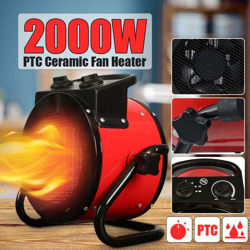 

Portable Electric Waterproof PTC Ceramic Heating Fan Heater (Power: 2000W
