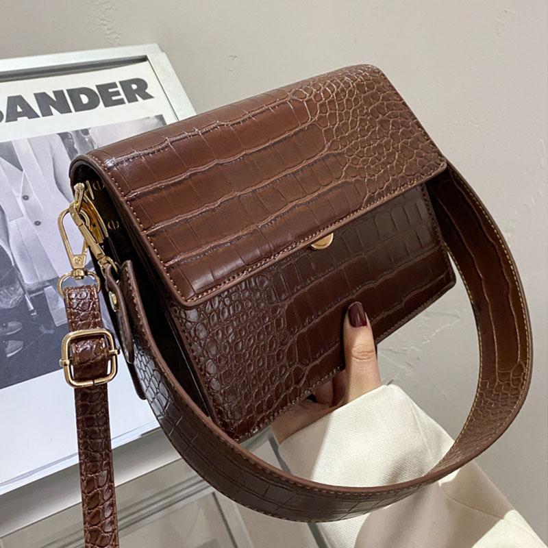 

Women Shoulder Bag Leather High Quality Handbag sac a main Crossbody Bag Flap Design Large Capacity Messenger Bags For Women, Brown shoulder bag