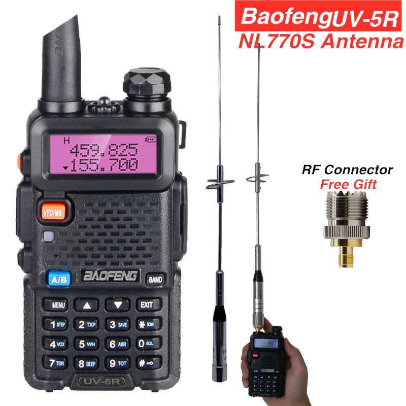 

Baofeng UV-5R Walkie Talkie+NL770S Antenna for Mobile Car Radios Hunting Station Max 150w UV5R UHF VHF Transceiver CB Ham Radio