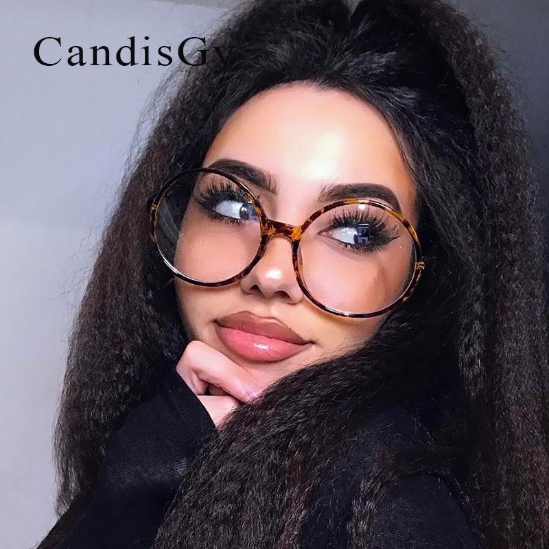 

2020 New Style Round Flat Lens Women Brand Designer Leopard Clear Sunglasses Lady Retro Cute Fashion Sun Glasses Summer Style