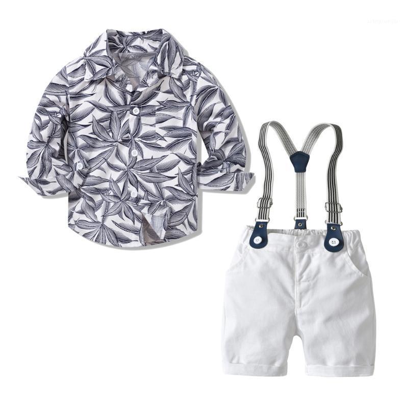 

Toddler Kids Clothing Long Sleeves Leaf Printed Shirt + White Belt Shorts 2020 Summer Children Holiday Costume Beach Outfit1, Black