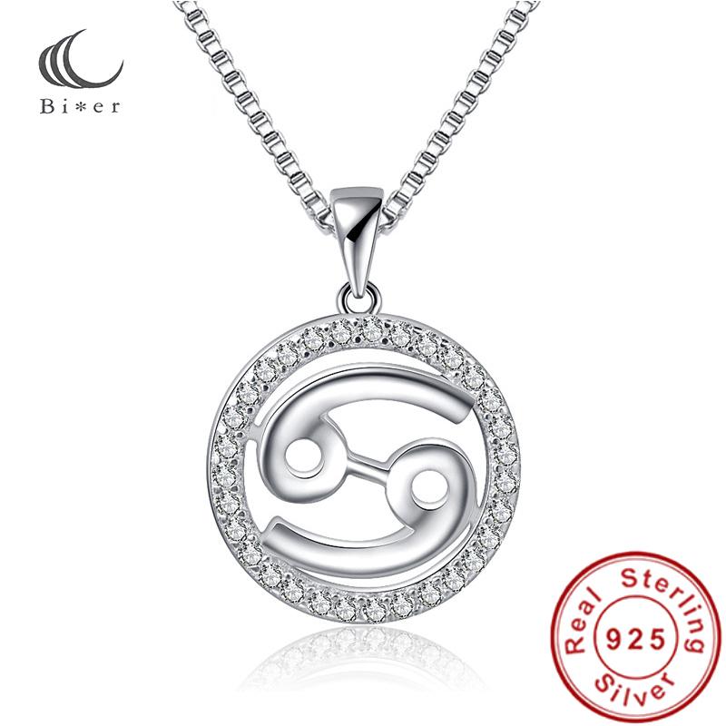 

Silver Color Neckalces Crystal Rhinestone Zircon Twelve constellations Hollow Necklace for Valentine's Day Gift 40+5cm