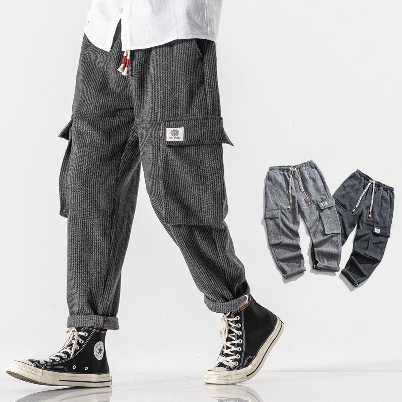 

Neploha Winter New Stripe Solid Color Pants Man Thickened Oversize Warm Trousers Chinese Style Male Fashion Cargo Pants, Black