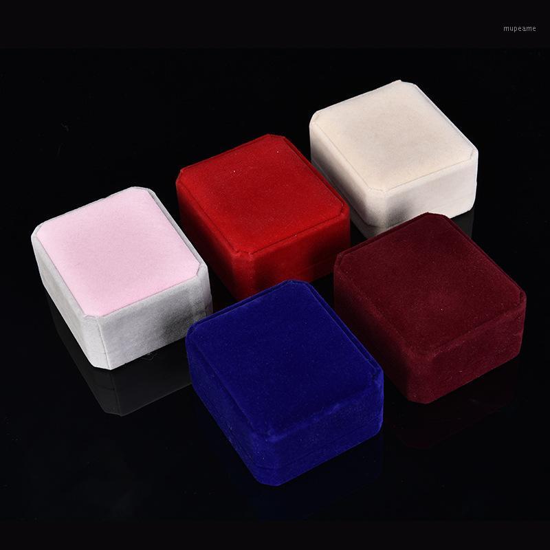 

5pcs 80X70X40MM Jewelry Gift Packaging Box Red/Grey/Beige Small Square High Quality Boxer Wedding Ring Necklace Box1