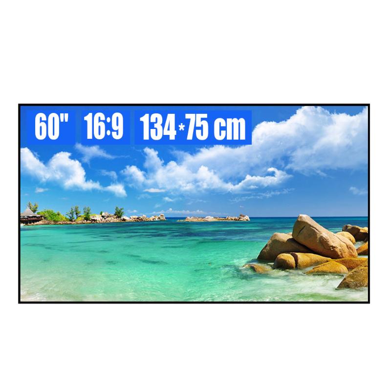 

60 inch 16:9 White Soft Ultra-Narrow Fixed Frame Projection Screen 4K/8K HD 3D Movie Projector Screen for Home Theater