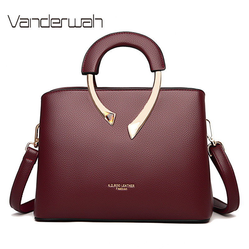 

Pu Leather Casual Crossbody Bags for Women 2020 New Luxury Handbags Lady Top-Handle Bag High Quality Shoulder Bag Designer Totes C1116, Burgundy
