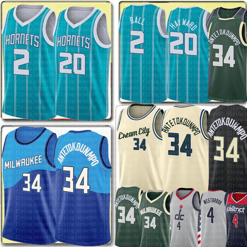 

New LaMelo 2 Ball Jersey Gordon 20 Hayward Giannis 34 Antetokounmpo Jersey Russell 4 Westbrook Basketball Jerseys Mens, 2021 {huangfeng}