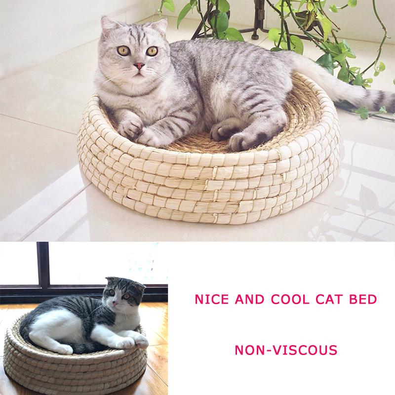 

Creative summer Breathable Straw Cat Bed Dog bed