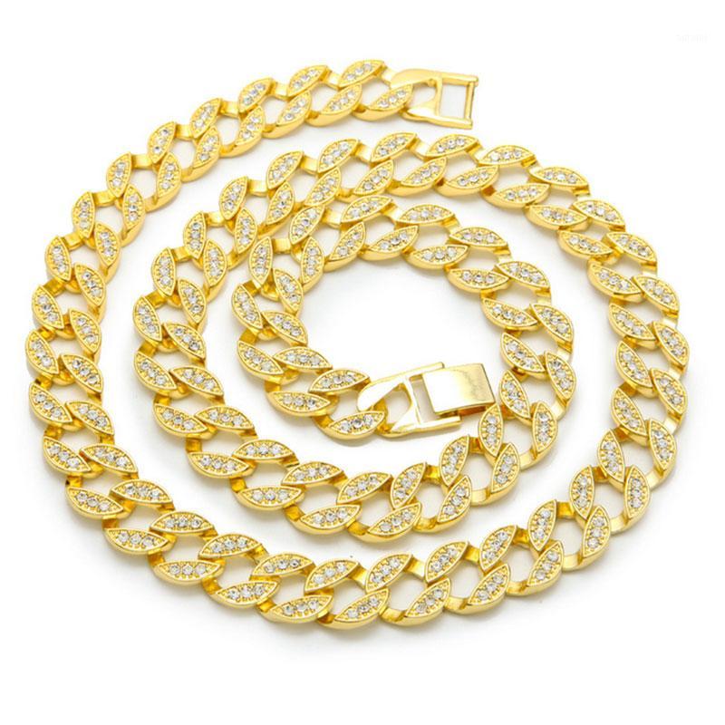 

CZ Iced Out Miami Cuban Chain Necklaces Men Gold Hip Hop Necklace Hippie Rock Jewelry Party Christmas Gifts1