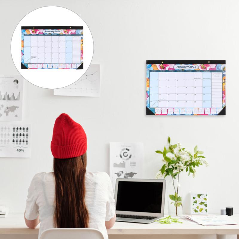 

1pc Hanging Calendar 2021 Calendar Wall Creative Notepad
