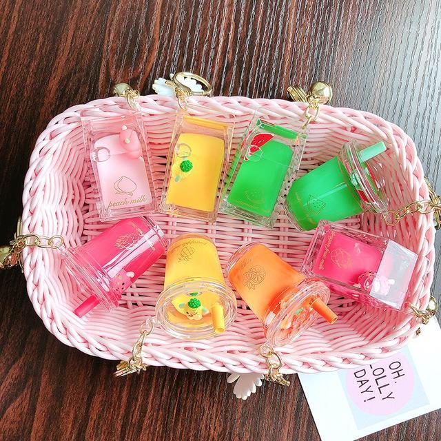 

Cute Resin Acrylic Goblet Drink Fruit Juice Keyring Drift Bottle Conch Keychain For Women Men Key Chain Bag Car Key Pendant Gift1