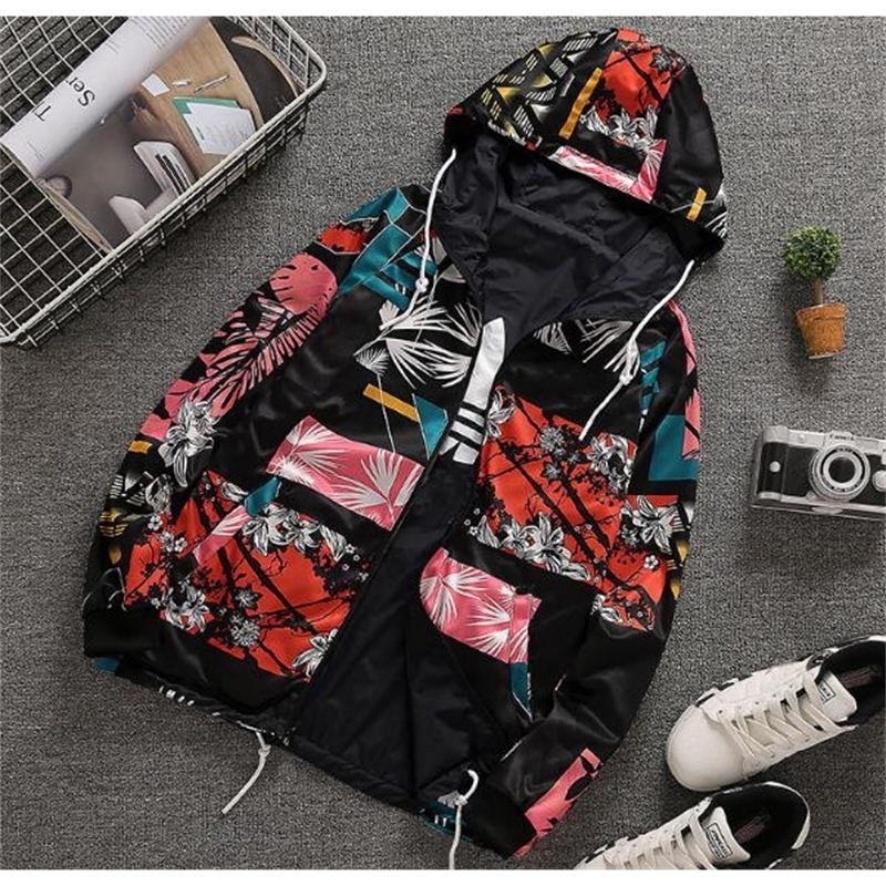 Spring Autumn new Men Women wear two sides wearing Jacket Korean Mens windbreaker camouflage hooded Womens Jackets Coat 201111