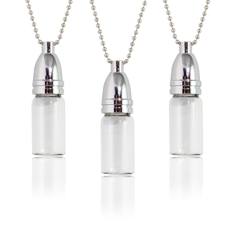 

2PCS Clear Bottle Neklace 3 Size available Diy Empty Bottle Necklace Perfume Necklace Gift