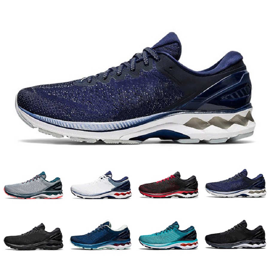 Gel-Kayano Hot 27 Hommes Femmes Running Chaussures Formateurs Triple Noir Blanc Classic Rouge Techno Techno Cyan Feuilles Rock Mens Sports Sports