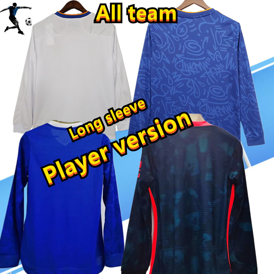 

Long sleeve Player Version 2022 LUKAKU Soccer Jerseys SAKA KANE SON All teams full sleeves 22 PULISIC Football Shirt Men BARELLA KUN AGUERO, B--a-r-ç---a away