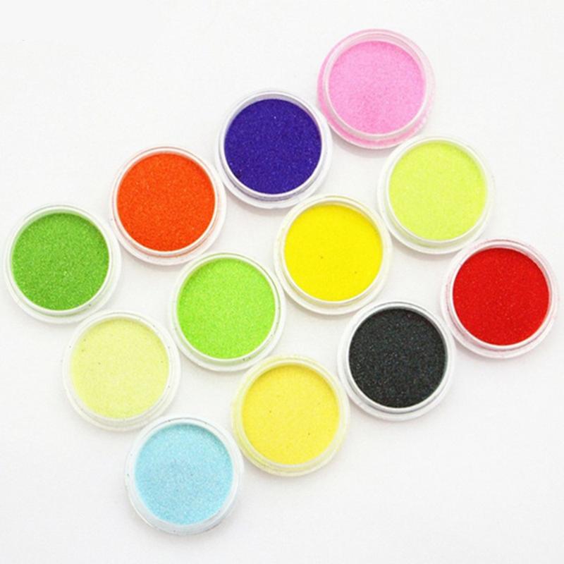 

12 Colors Nail Glitter Powder Eyeshadow Makeup Nail Art Pigment Glitter Dust Powder Set (Random