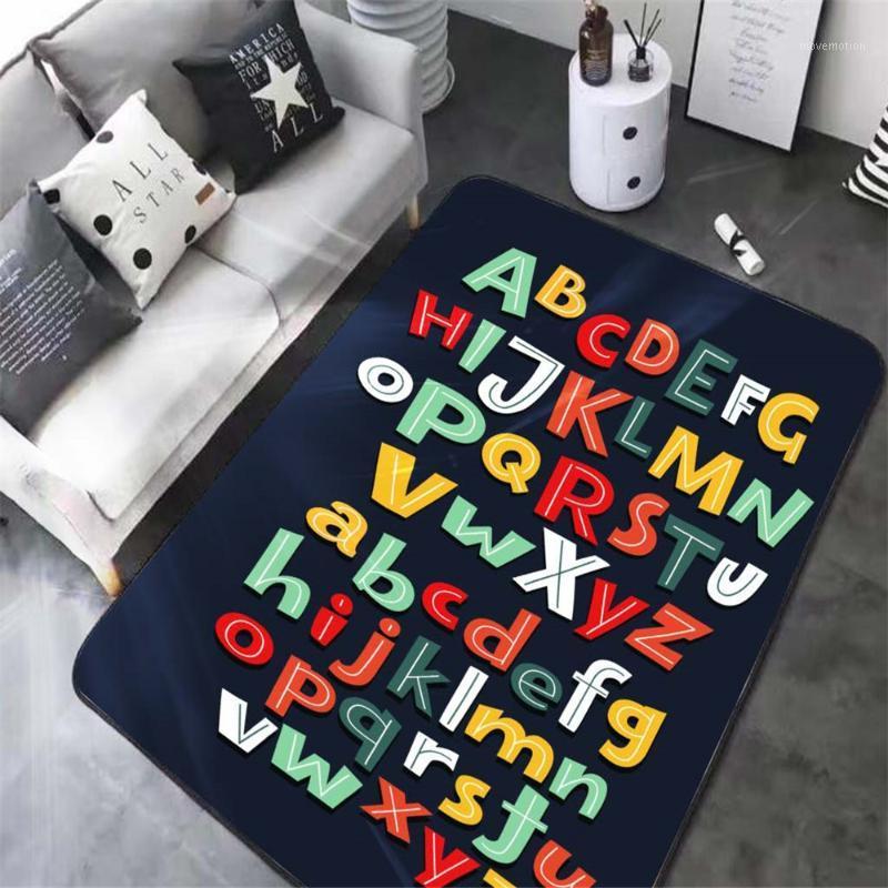 

Cartoon Colorful Alphabet Carpets Children Room Decor Play Mat Bedside Area Rugs Soft Carpet for Home Living Room1, No-04
