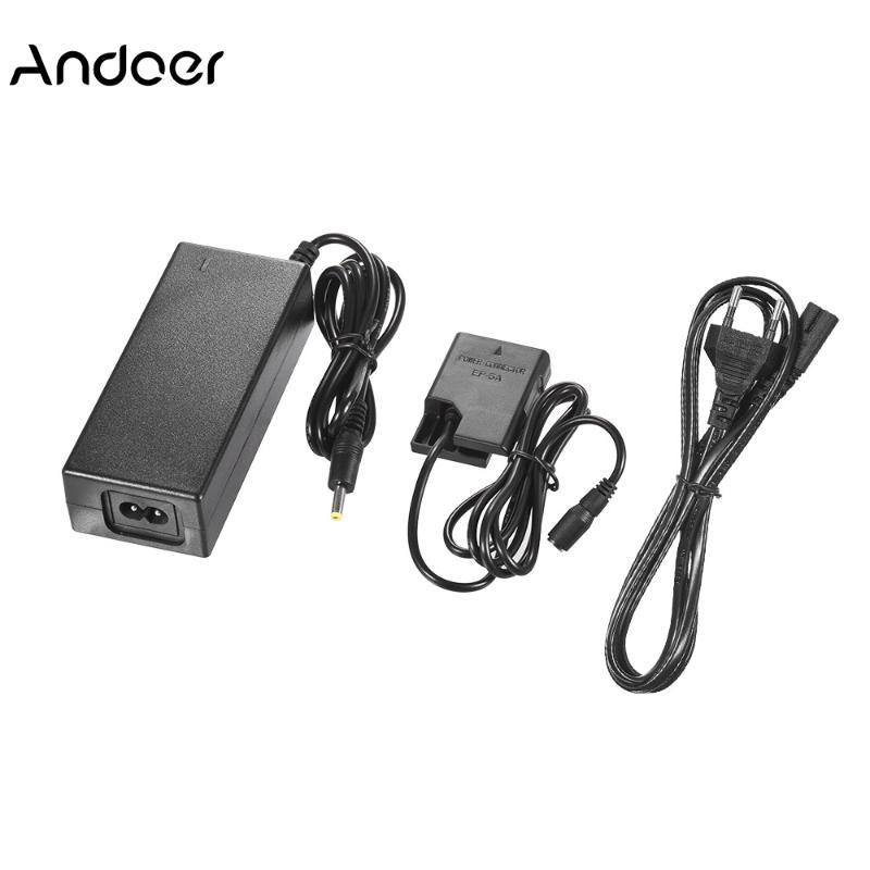 

Andoer EH-5A Plus EP-5A AC Power Adapter DC Coupler Camera Charger for EN-EL14 for DLSR Camera Charger Replacement