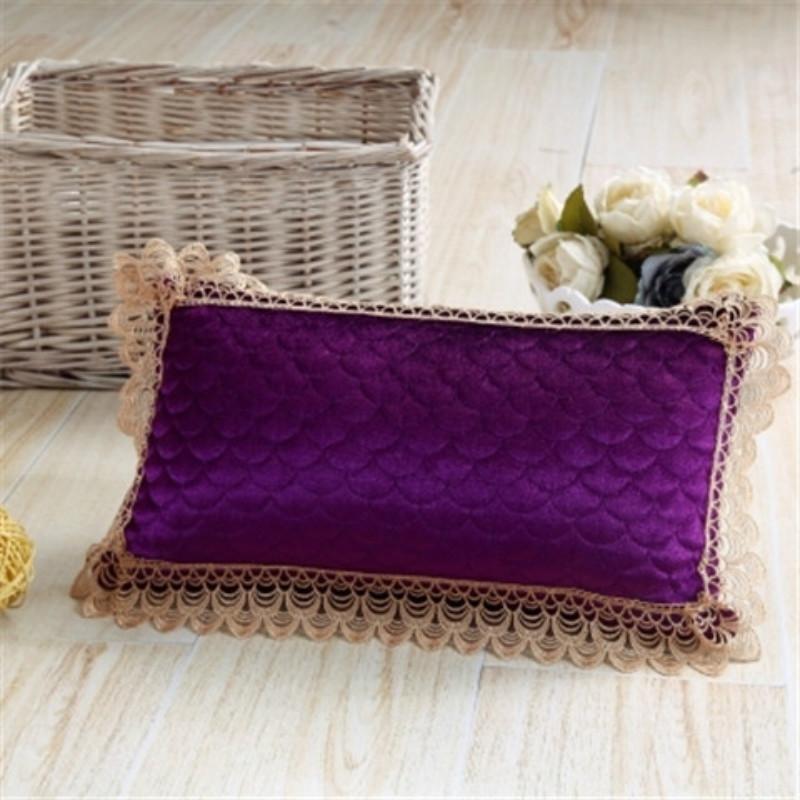 

Small Square Pillow for Beauty Salon, Massage Cushion, Foot Pillow, Head Pillow Cushion, Face Comfort Pillow, Lace Edge F8043