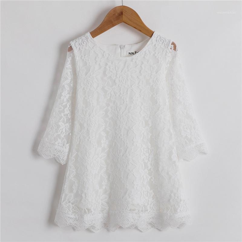 

Girl Communion Party Tulle Prom Gown Spring Vestidos White Lace Flower Wedding Dress for Little Bridesmaid Girls Ceremony Dress1