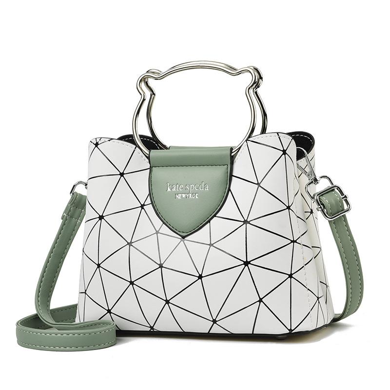 

2021 Fashionable Laser Diamond Shoulder Buckets High Quality Women Purses and Handbags Luxury Designer Satchel Crossbody Bags, Blue