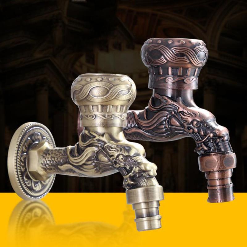 

Carved Wall Mount Zinc Alloy Antique Bibcock,Decorative Outdoor Garden Faucet Washing Machine/mop Faucet,Toilet tap