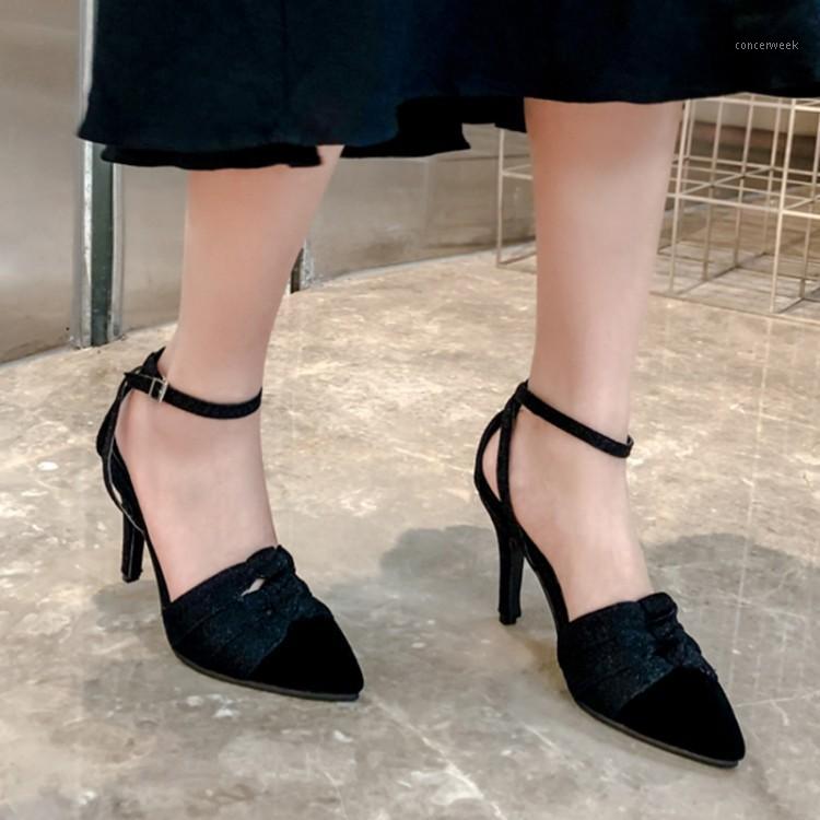 

Big Size Ladies high heels women shoes woman pumps Blue Patchwork Fine-heeled high-heeled single shoes1, Black