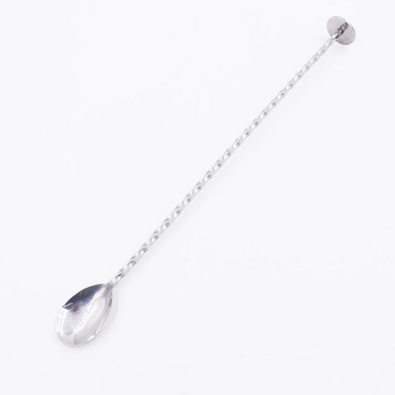 

Long Cocktail Drink Kitchen Easy Clean Home Portable Coffee Shop Silver Bar Durable Stainless Steel Stirring Spoon