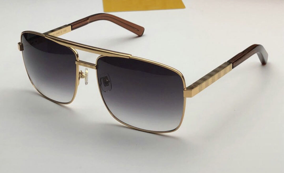 

Vintage Attitude Sunglasses Gold Grey Shaded Men Sport Sunglasses Driving Glasses UV Protection Eyewear with Box