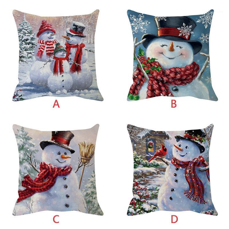 

Christmas Pillow Case Polyester Decorative Pillowcases Home Sofa Decor Throw Pillow Case kussensloop almohada poszewka 9121