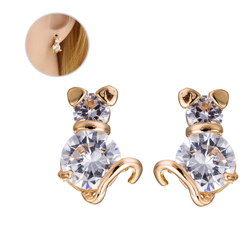 

1 Pair Women Zircon Earrings Fashion Stylish Exquisite Creative Gift Jewelry Decor Ear Rings