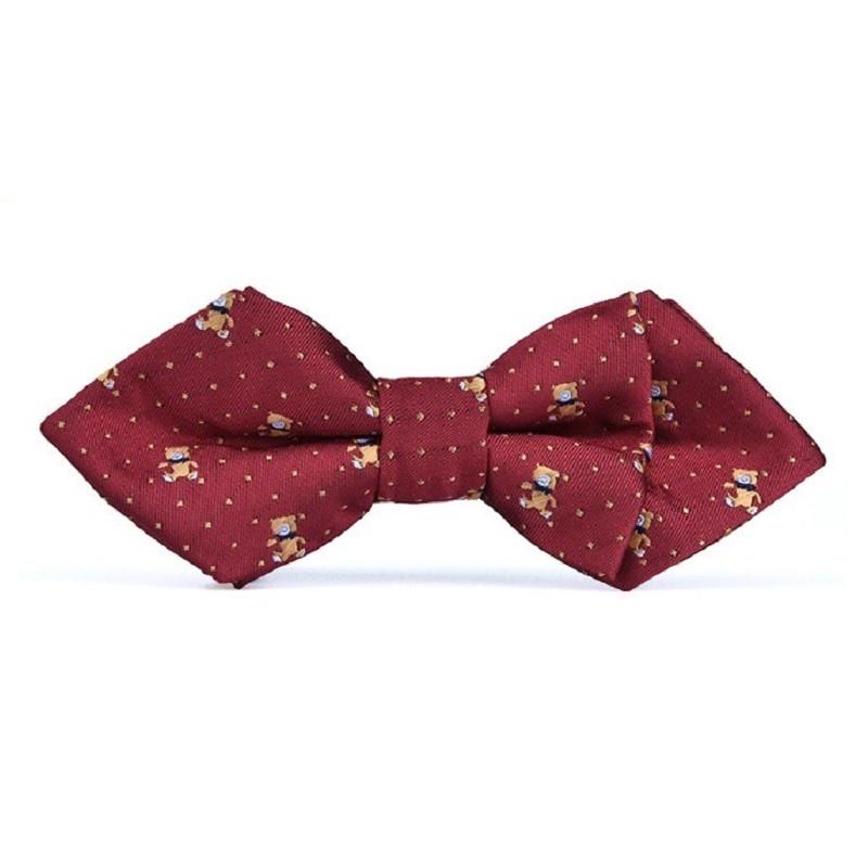 

Adjustable Bow Tie Children Pointed Fashion Neckwear Kid's Butterfly Bowtie Performance Accessories Red Dot Striped 2pcs/lot