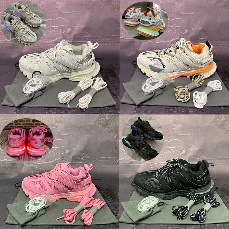 

Men Women running Shoes Triple S 3.0 LED Sneakers Tess Paris Men Gomma Maille Black Lime Green Hiking Platform Clunky Outdoor Chaussures, 20 us dollars for box